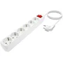 Aisens Regleta de 6 Tomas con Interruptor, Cable 1,4m, Blanco